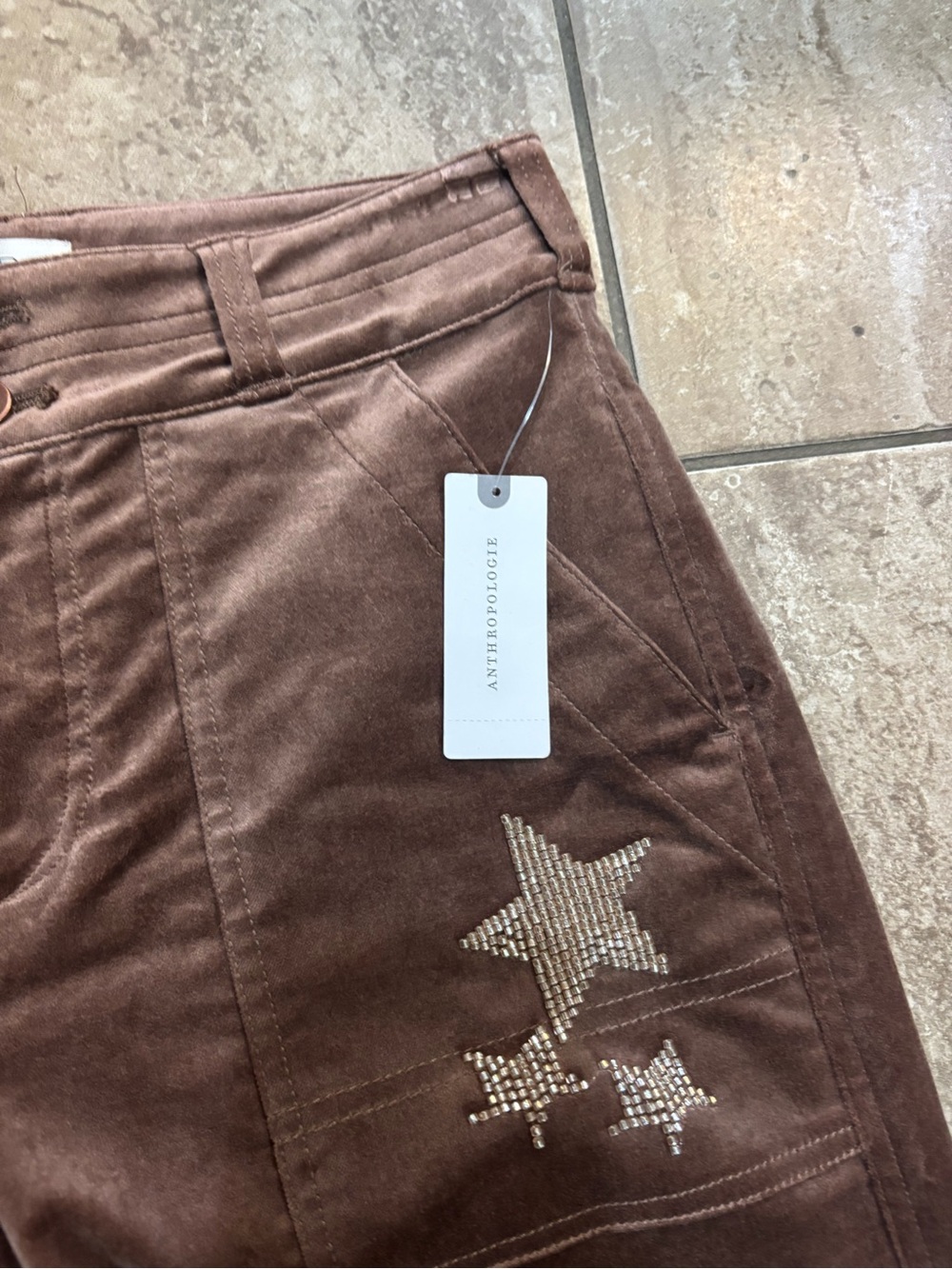 Anthropology Pilcro The Wanderer brown jeans NWT - Picture 3 of 7
